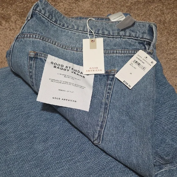 Good American GOOD LOW RISE BAGGY JEANS | INDIGO893 - Picture 6 of 8